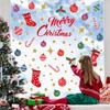 Christmas Wall Stickers Featuring Christmas Candy and Removable Wallpaper for Interior Merry Christmas Decor for Living and Balls, Canes, Socks,