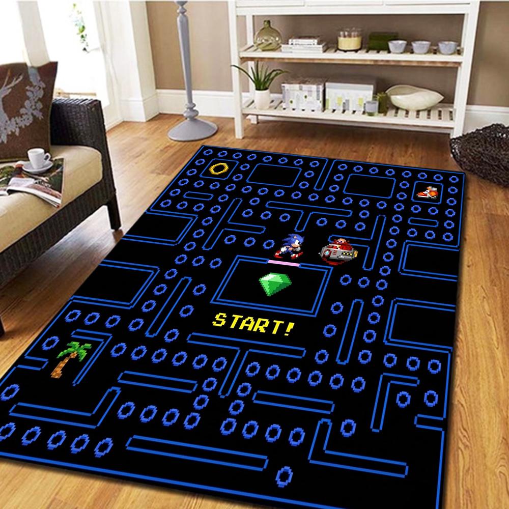 Sonic the Hedgehog Living Room Carpet, Bedroom Decor, Home Cool Movie Mat Play Floor Mat -HE172