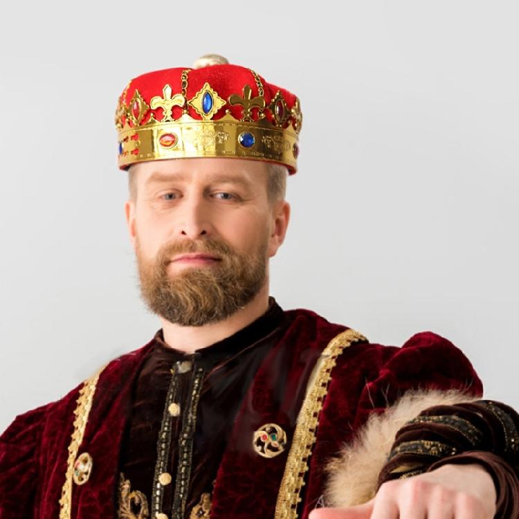 King Crown Hat Royal King Crowns Party Hat King Queen Crowns Birthday Crown Hat Halloween Headwear Costume Accessories