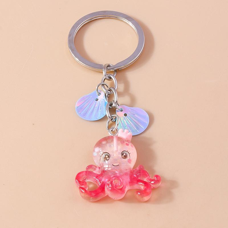 Cute Luminous Conch Keychain Marine Life Keyring Pendants for Car Key Holder Women Girls Handbag Accessories Jewelry Gifts