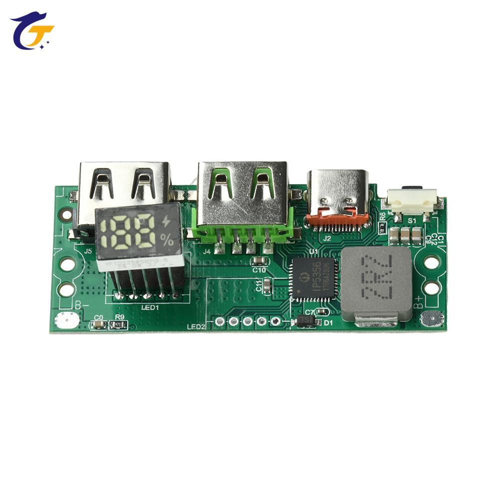 PD QC Full-Protocol Digital Display Fast Charging Module IP5356 for DIY Power Bank Projects with High Efficiency