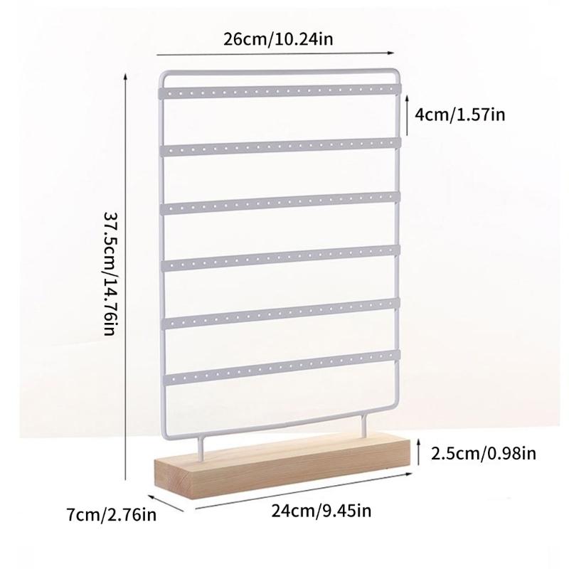 Durable Jewelry Holder Stand Earring Rack with 6 Levels and 120 Slots 6 Layers Earrings Display Stand Jewelry Organizer