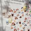 5D Cartoon Nail Stickers Shell Light Reliefs Embossed Cute Dog Party Accessories Nail Art Stickers 3D Summer Nail Art Decals Diy