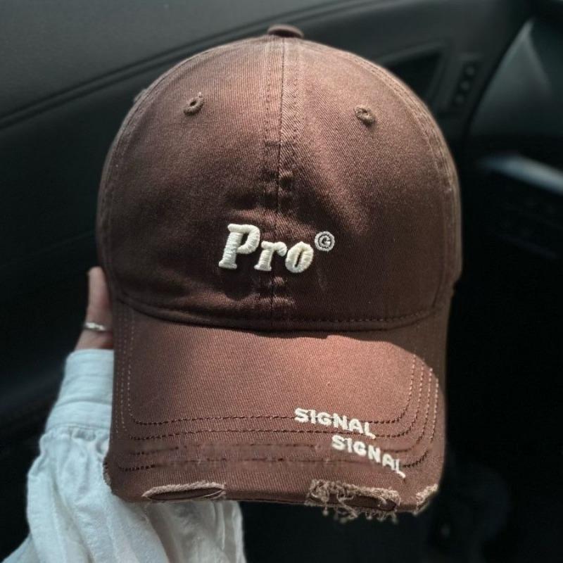 New trendy brand letter Pro embroidered face small baseball cap women's simple hole curved brim cap