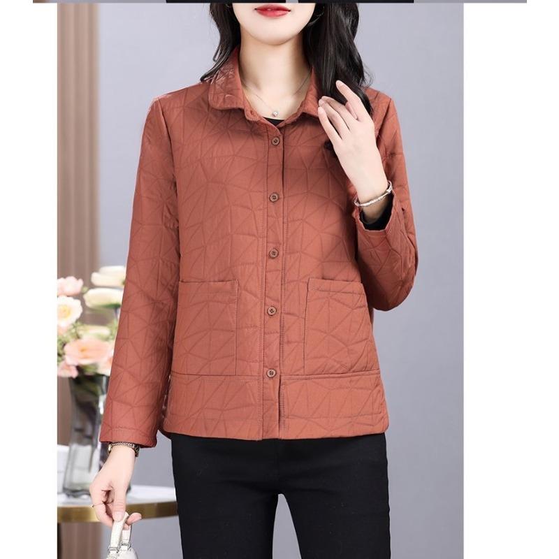 Middle-aged Mother's Jacket Casual Autumn Short New Loose Fashionable Foreign Temperament Versatile Short Top for Women