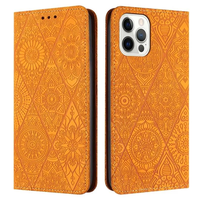 Phone 17 16 Pro Max Vintage Flower Case for IPhone 17 Air 16 15 Plus 14 13 12 11 Pro Max Case Magnetic Leather Wallet Book Cover