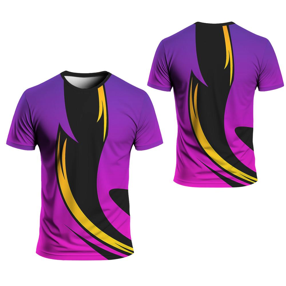 Men's Sports 3D Printing New Sportswear Quick-drying Crewneck T-shirt Men's and Women's Outdoor Loose Tops