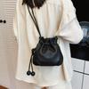 2026 New Niche Fashion Lucky Bag Korean Drawstring Bucket Crossbody Bag Women's Fashion Versatile Shoulder Messenger Bag
