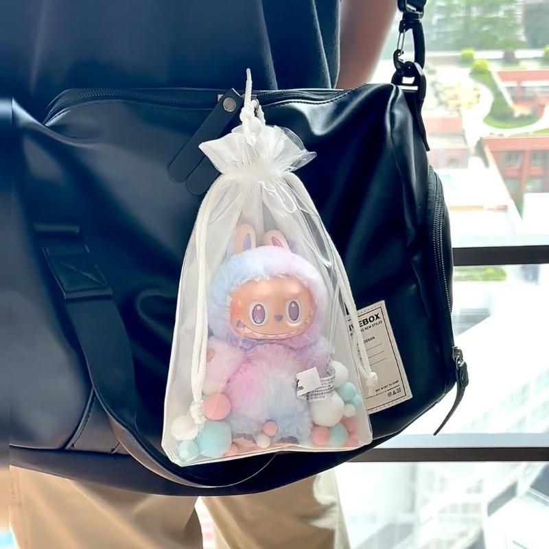 Labubu Transparent Silicone Cover for 15-19cm Cotton Doll Pendant