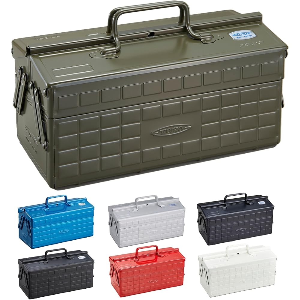 Toyo Steel (TOYO) 2-tier steel tool box ST-350 moss green [width approx. 35 x depth approx. 16 x ...
