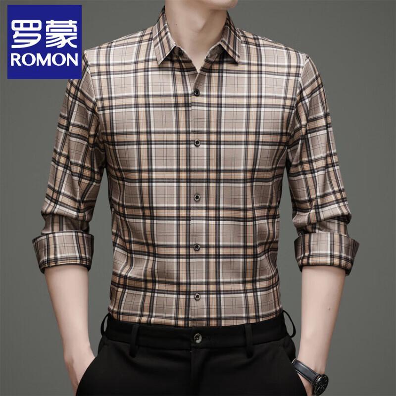 

Luomeng Men s Winter Plaid Thickened Shirt 110/L