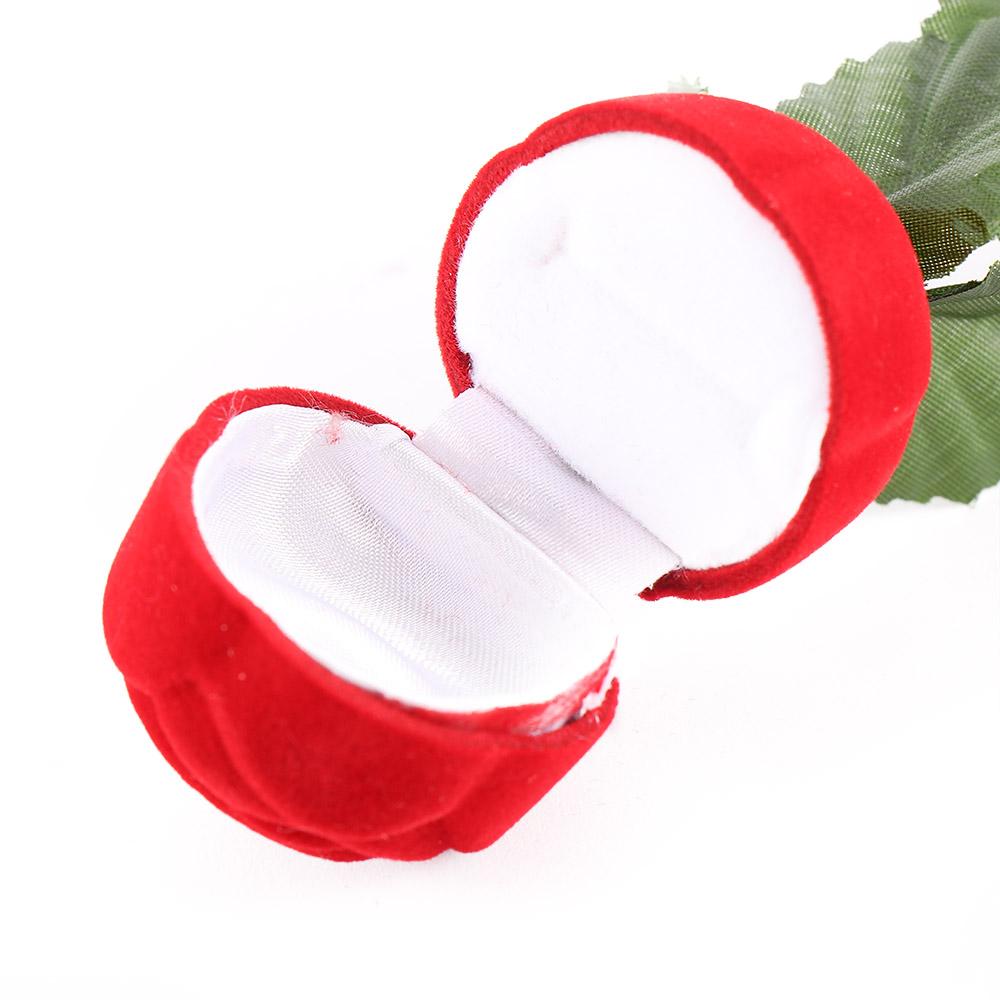Boxes Velvet Display Pendant Necklace Engagement Flower Storage Box Rose Jewelry Gift Ring