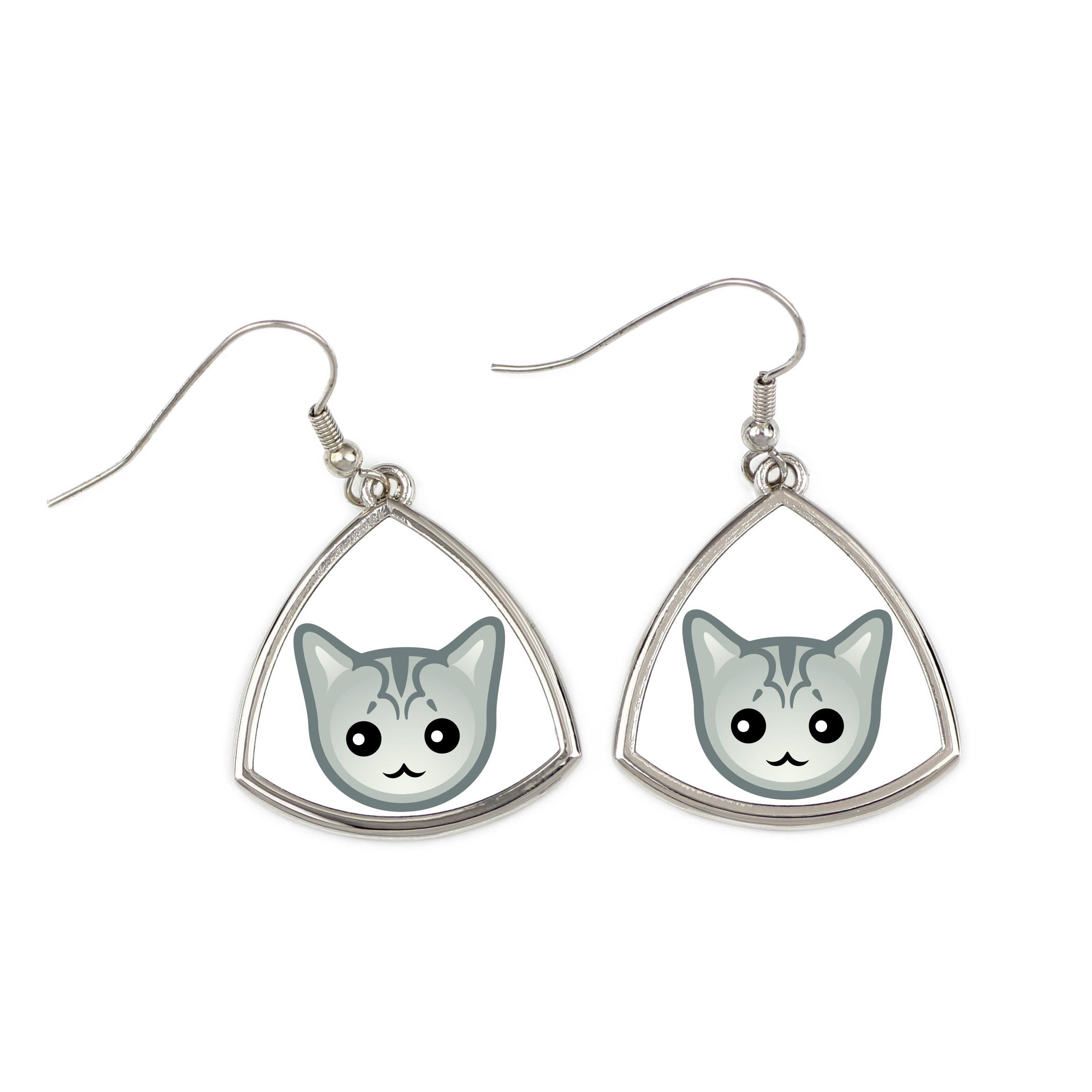 

Burmilla - elegant metal earrings as a gift from the Art-Dog brand