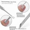 Double-Headed Stainless Steel Cuticle Remover Nail Pusher Exfoliation Prep Tool Clean Dead Skin Circle Bevel Shovel Manicure Pen