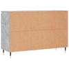 Sideboard Concrete Grey 101.5 x 35 x 70 cm Engineered Wood