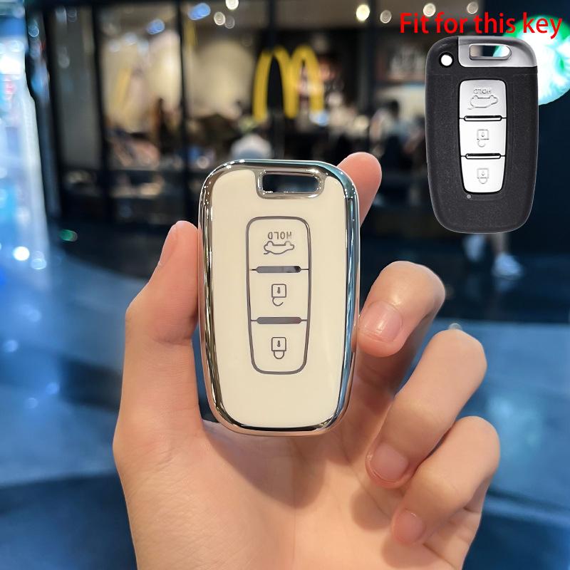 

Чехол для смарт-ключа, брелок 3 4 кнопки для Hyundai IX35 Elantra Sonata 8 9 для Kia Sportage K5 K2 Sorento Optima Forte 2011-2016 3 Button Key Case белый