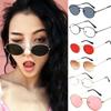 Korean Style Women's Oval Sunglasses - Trendy Small Round Metal Frame (2022)