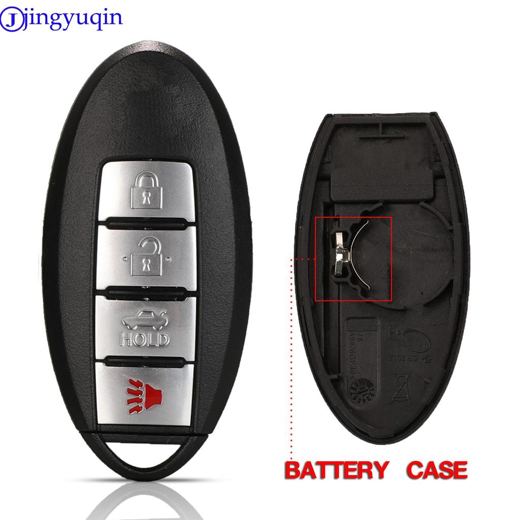 Jingyuqin 4 Tasten Fernbedienung Smart Schlüssel Schale Abdeckung Gehäuse Für Nissan ALTIMA MAXIMA Murano Versa Teana Sentra Batteriehalter links