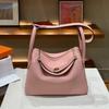 2026 new first-layer cowhide tc cowhide 19cm mini lindy bag crossbody leather medicine bag genuine leather women's bag