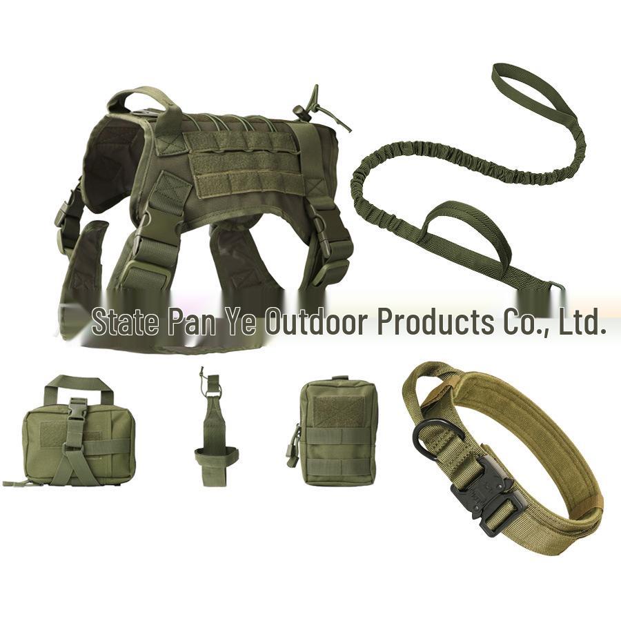 Medium & Large Breed Tactical Dog Vest Set: For Golden Retrievers & German Shepherds