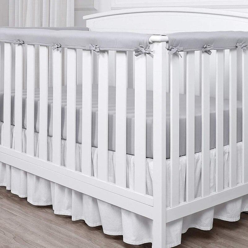3 Pcs/Set  Anti-collision Crib Fence Wrap Edge Baby Crib Anti-bite Rail Cover Newborn Bed Baby Teeth Protection Guardrail Cotton