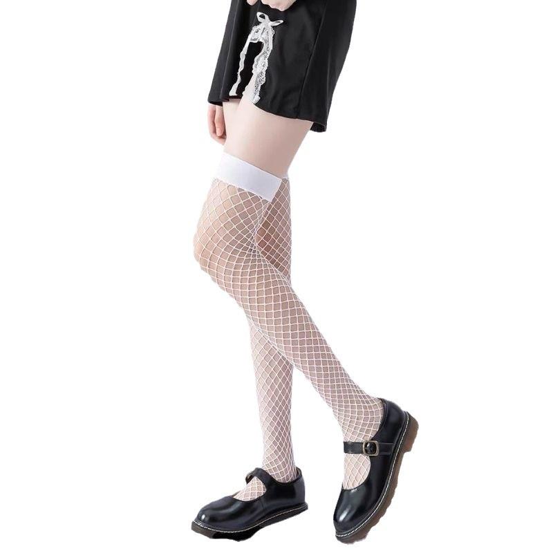 Summer Thin Jk Black Silk Sexy Fishnet Socks Internet Celebrity Popular Long Knee Socks Half Socks Thigh Socks Children
