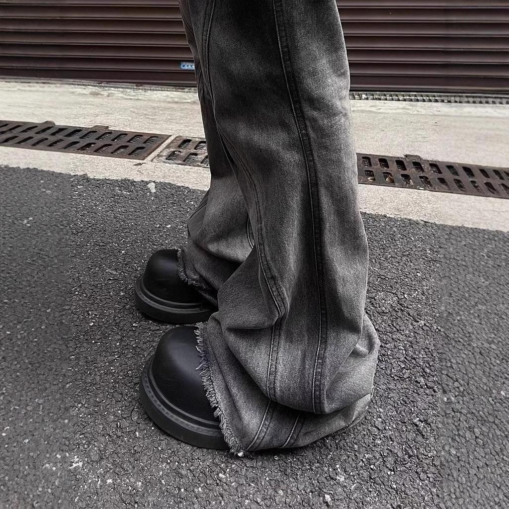 Pánské retro gradientní rozšířené džíny - Podzimní slim střih, široké nohavice