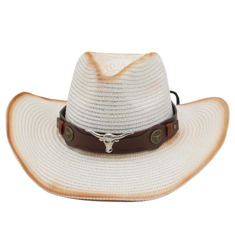 Beach Seaside Vacation Sun Hat Straw Hat Women'S Summer Sun Protection Sun Hat Wide Brim Straw Hat Men
