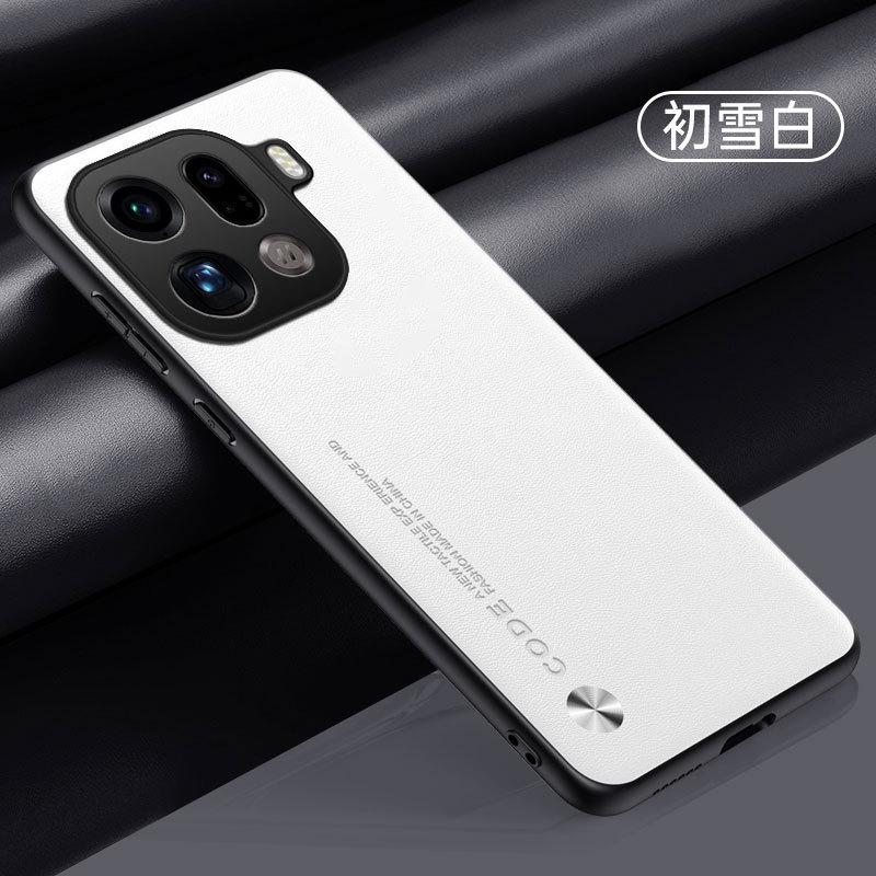 Applicable To OPPO FindX9Ultra Plain Leather Mobile Phone Case FindX8Ultra Matte FindX8 Protective Case