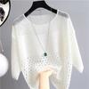 Summer Women's Hollow Knitted Sweater Pullover Thin Loose Hollow Top Women's Sun Protection Shirt Women