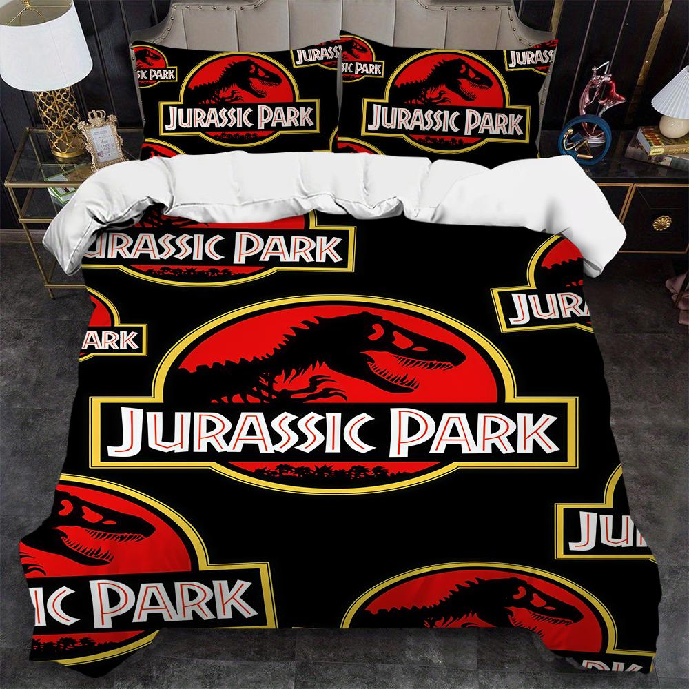 Dinosaur W-World-J-Jurassic Duvet Cover Set Soft Wash Bed 3 Piece Summer Comfortable Student Dormitory Home Baby Bedding Best