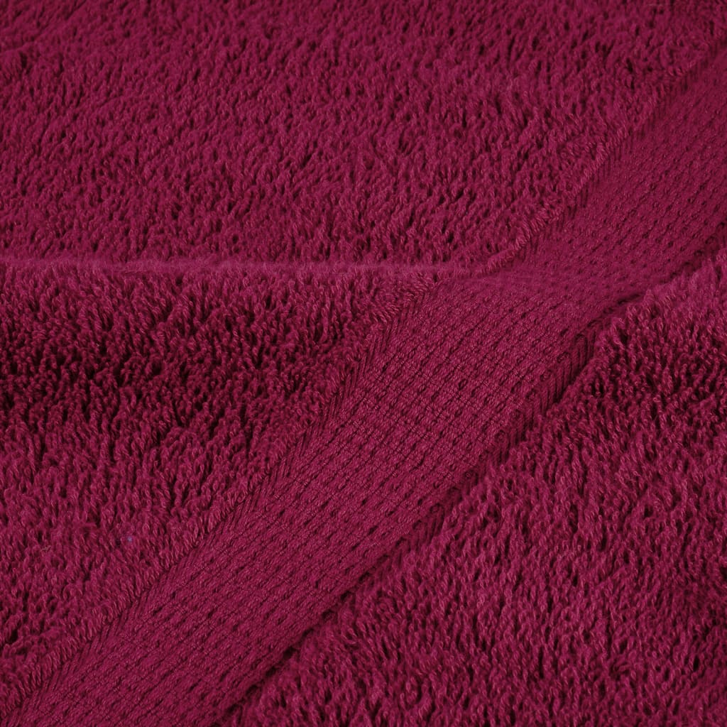 8 Piece Premium Towel Set SOLUND Bordeaux 600 G M²
