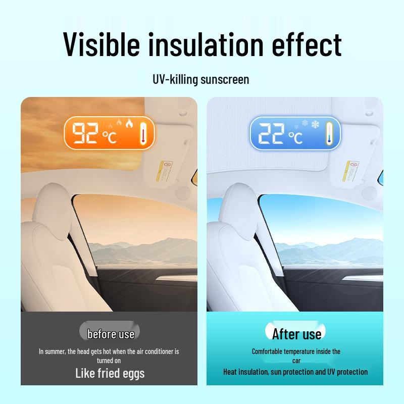 XPeng P7 P5 G3 Sunroof Sunshade: Ice Crystal Curtain for Heat Insulation & Sun Protection