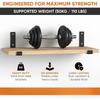 4PCS Heavy Duty Black Steel L Brackets, Hardware Included, Wall Shelf Mounting, Angle Iron for Furniture Reinforcement