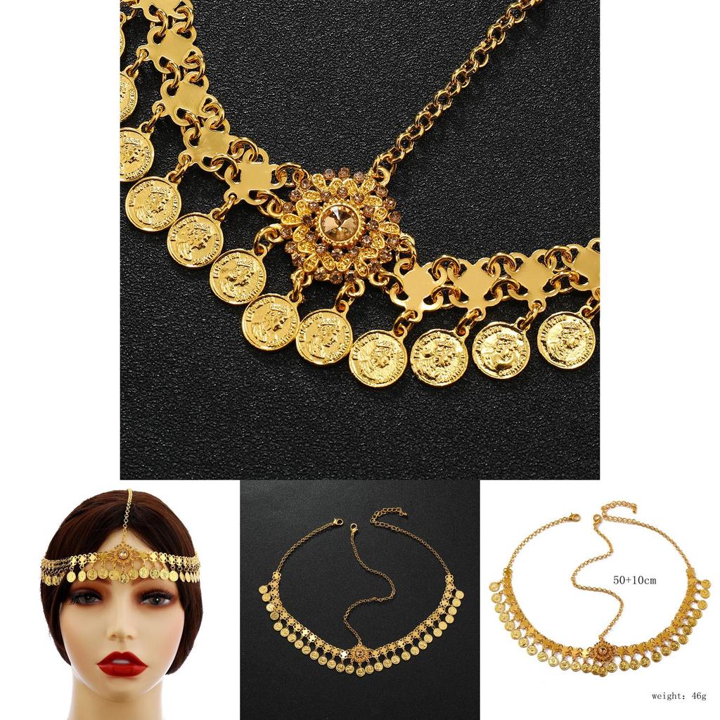 Euro Ethnic Style Alloy Water Drop Flower Hair Band With Geometric Design For Weddings