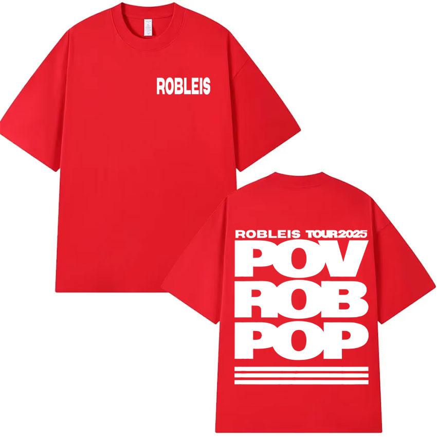 Rapper Robleis NEW Album Pop Music 2025 Merch T Shirts Mens Women Teenagers Fashion Tshirts Y2K Casual Cozy Cotton Tee Shirts