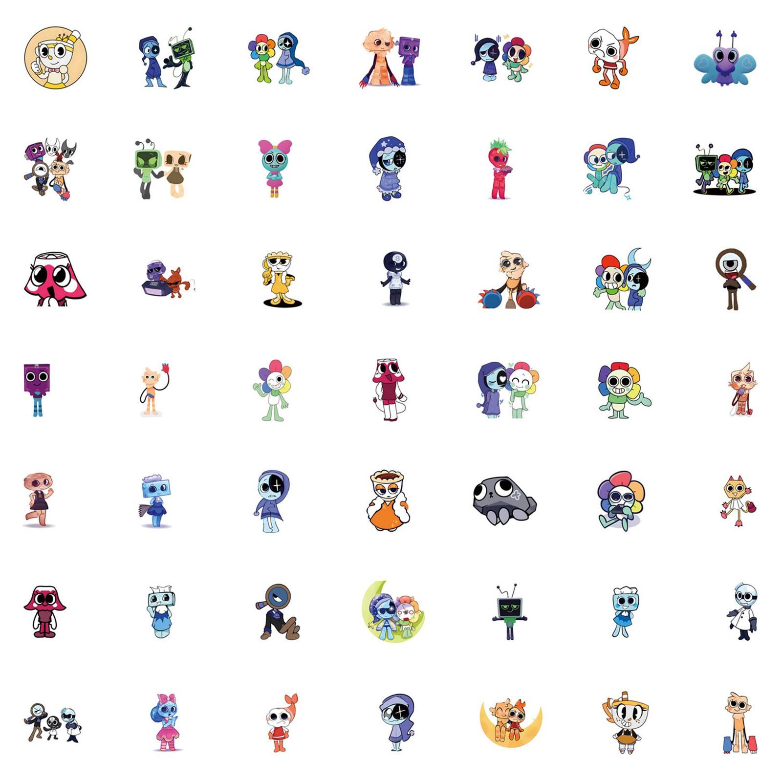 

54 шт. Наклейки-граффити для украшения ноутбука, наклейки для багажа One Size чёрный