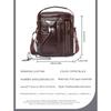 Cowhide men's single shoulder crossbody bag is breathable, wear-resistant, anti-theft, and can be stored with anti-theft brush