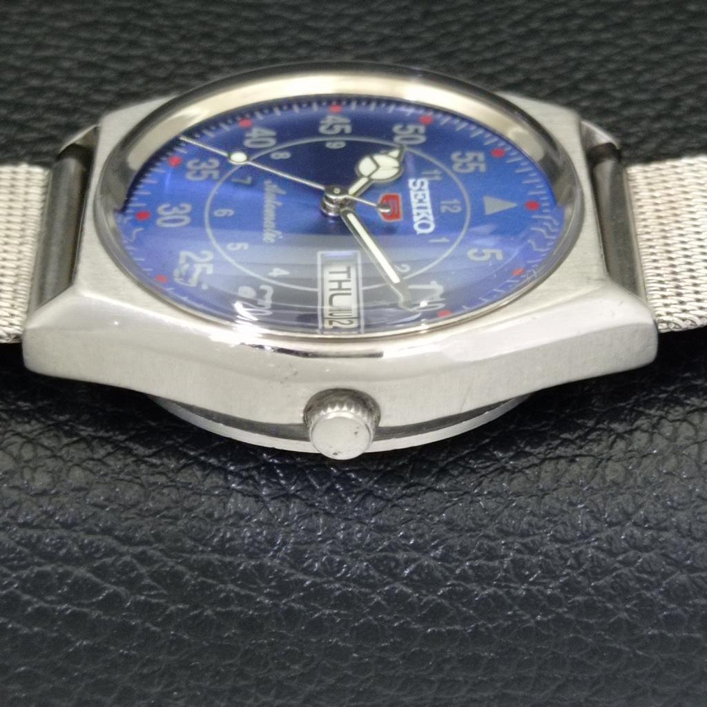 JAPAN VINTAGE SEIKO 5 AUTOMATIC 6309A MENS BLUE COLOR DIAL WATCH A701212-5