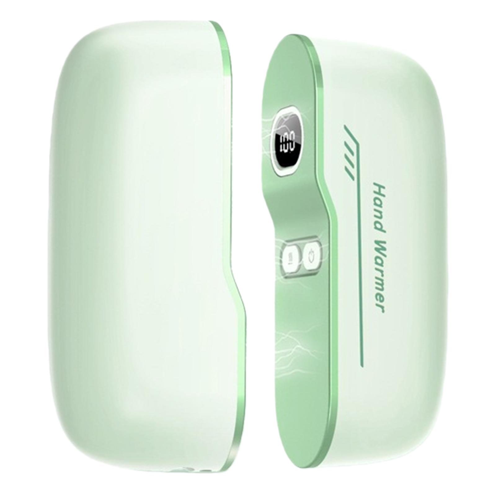 

2-in-1 Magnetic Pocket Heater with Digital Display Electric Hand Warmer Gifts for Women Men Christmas Hunting зелений