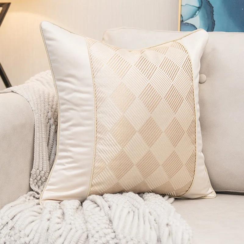 Luxury Sofa Cushion Pillow Nordic Style European Luxury Pillow Model Room Villa Living Room High Grade Pillow Case