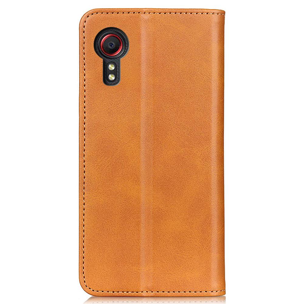 For Samsung Galaxy Xcover7 Split Leather Case Wallet Phone Cover Magnetic Closing