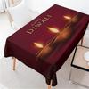 Happy Diwali Indian Deepavali Rectangle Tablecloth for Table Decor Reusable Farmhouse Kitchen Dining Tablecloth Diwali Decor