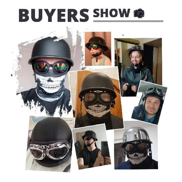 Motorcycle Helmet Fashion Capacete De Moto Retro Casco Moto German Vintage Moto Helmet DOT Certification Half Helmet Men Women