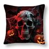 Halloween Skull Theme Throw Pillow Covers With Digital Printing Of Short Plush Fabric Car-Shaped Sofa Cushion Office Home Decor