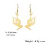 Cazador Stainless Steel Gymnast Yoga Drop Earrings Gold Color Jewelry Earrings for Women 2026 Trending Birthday Mother Day Gift