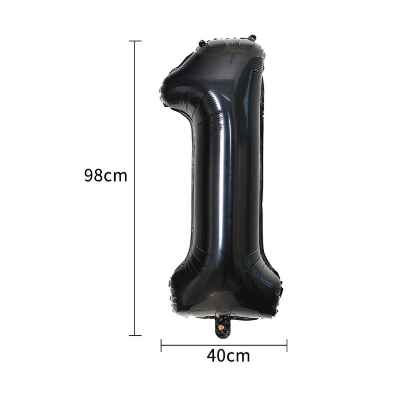 40" Number Foil Balloons Wedding Birthday Party Decoration Inflatable Digit Festival Party Supply Digit Helium Balloon Ornament