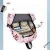 New Nylon 3-Piece Backpack Set - Thermal Lunch Bag Stylish Floral Daypack Compact Crossbody Bag Large Capacity Casual School Bag