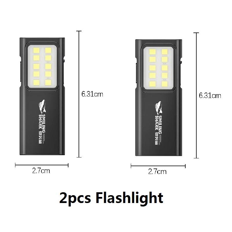 1/2PCS Rechargeable TIP065 Mini COB Work Light 4 Mode Dimmable LED Flashlight Clip Running Hiking Camping Outdoor Pocket Torch