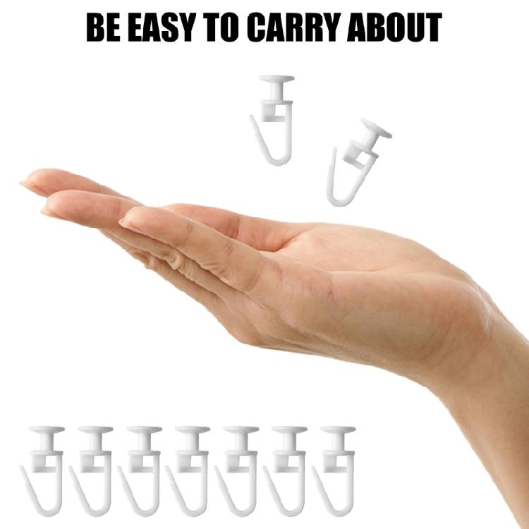 50Pcs Curtain Slide Hooks Drapery Gliders Lockable For Enhancing Functionality for Living Room Bedroom Or Office